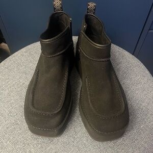 Women Black Suede Ankle Boots